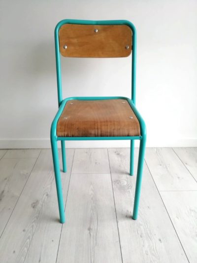 chaise vintage bleu
